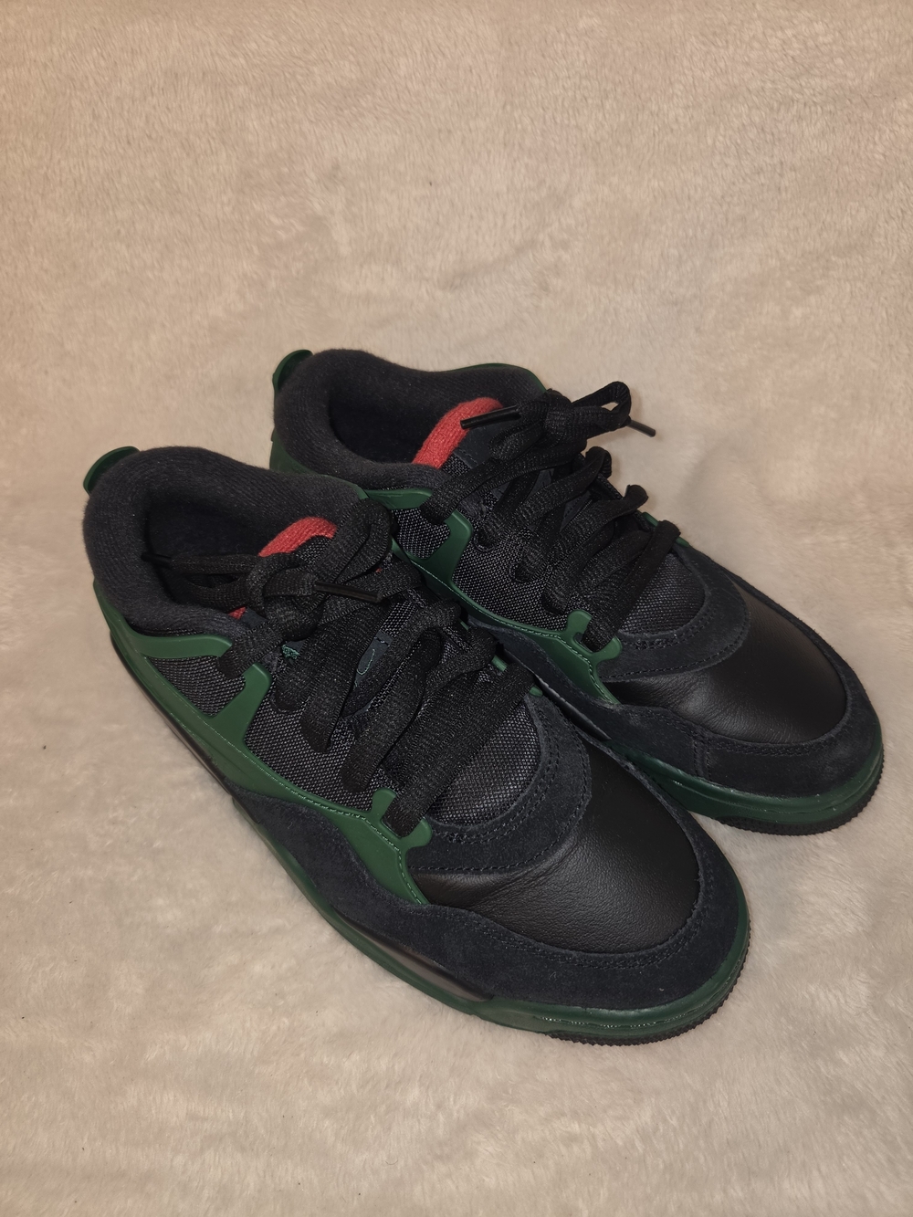 Jordan 4 RM "Black/Gorge Green/RED GRADE SCHOOL SNEAKERS